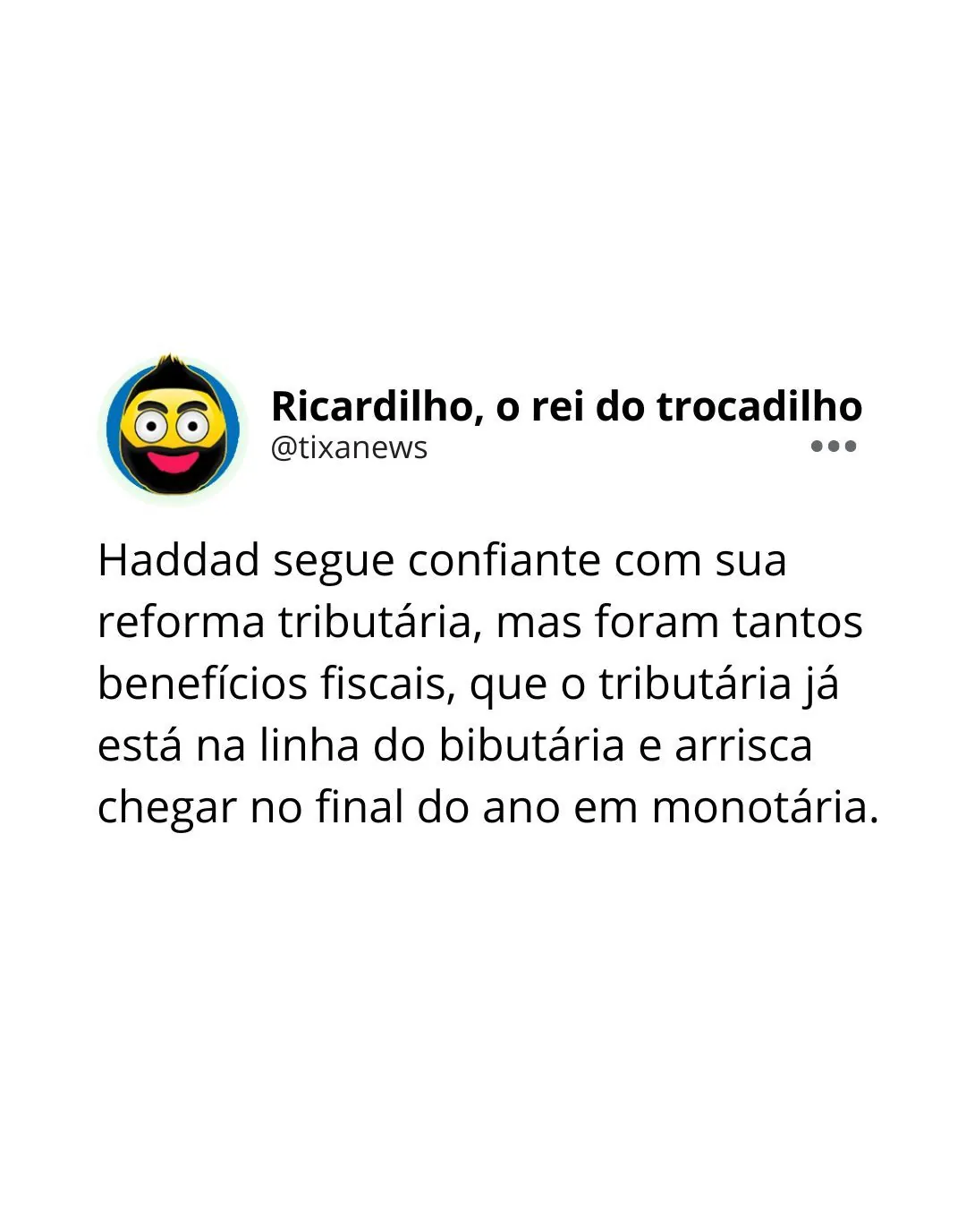 Capa: Ricardilho, o rei do trocadilho