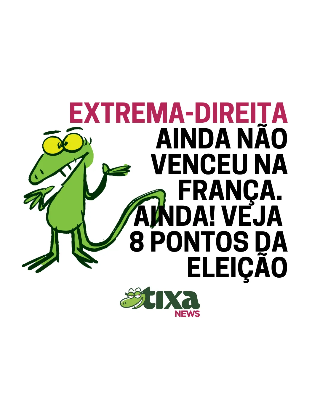 Capa: Extrema-direita ainda não venceu na França. Ainda!
