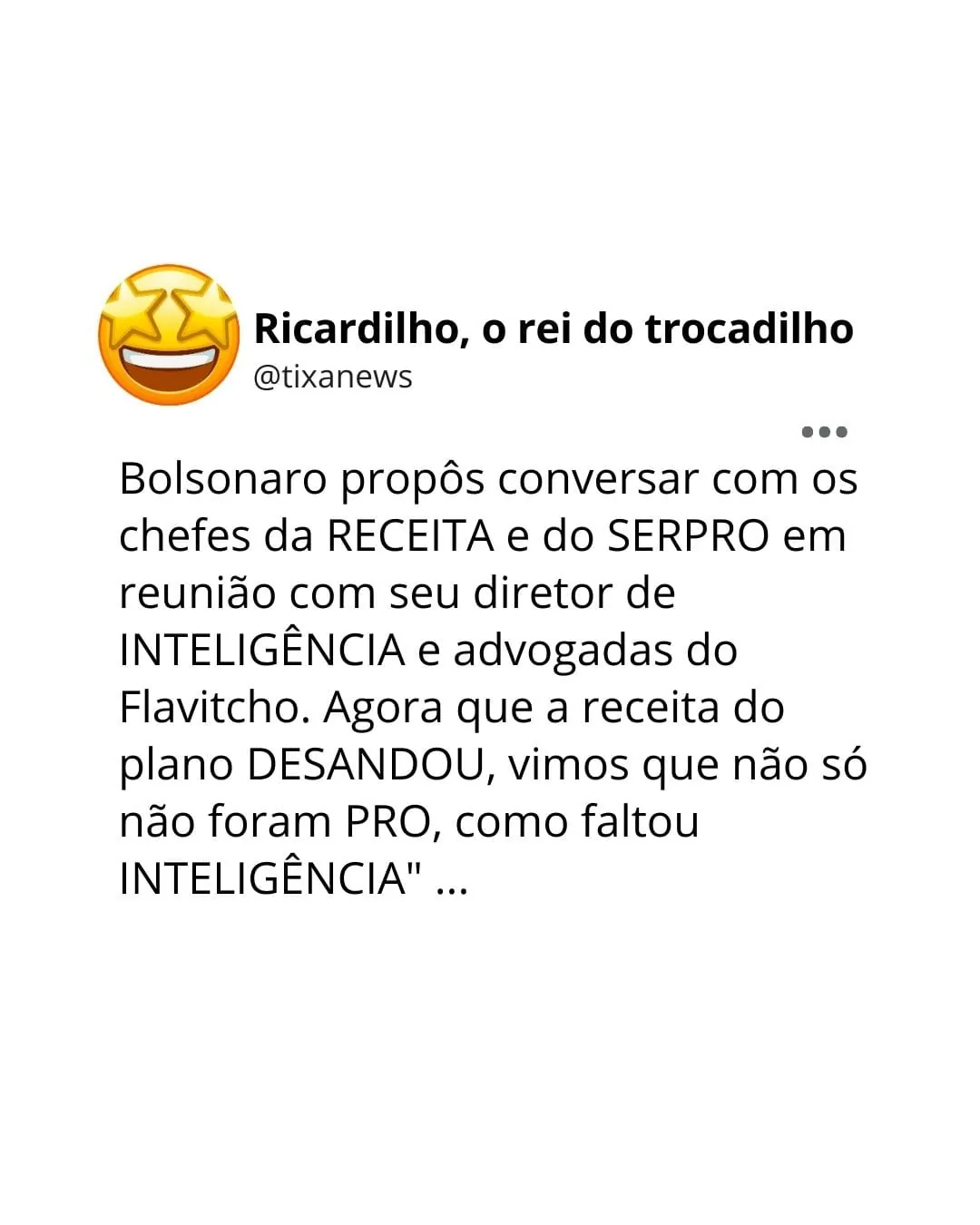 Capa: Ricardilho de olho na Receita do Bolsonaro