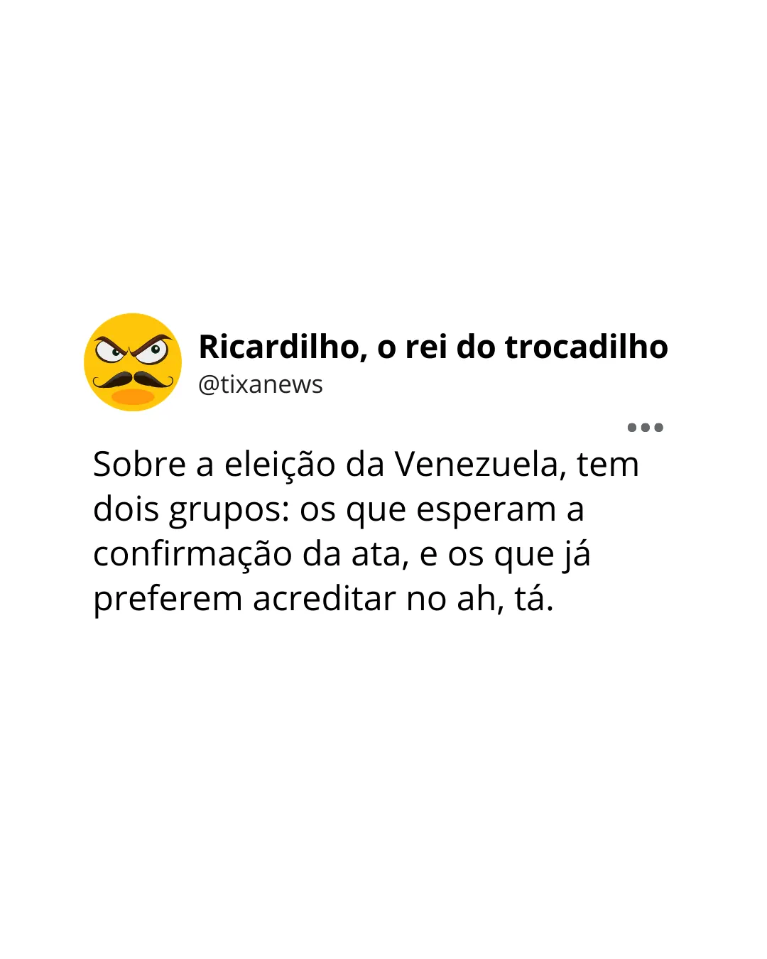 Capa: Faltou ser Maduro...