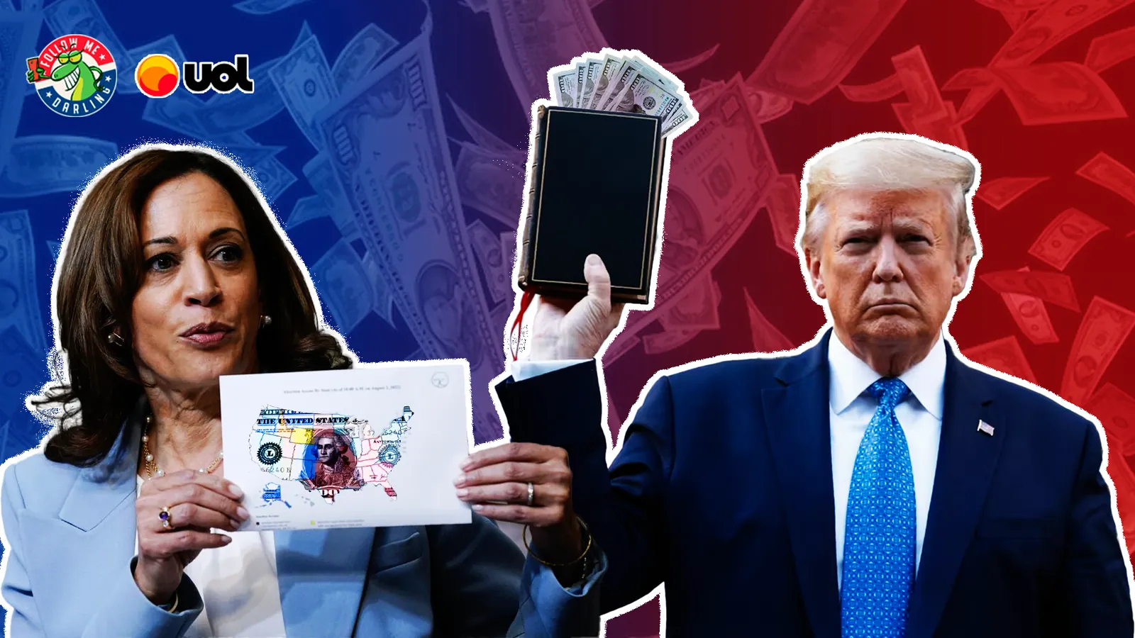 Capa: Trump vende Bíblias e a Kamala seu plano populista