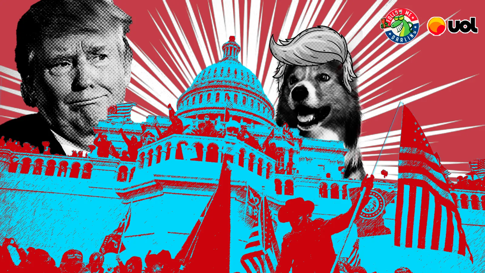 Capa: Para o cão sortudo do Trump, os detalhes não importam