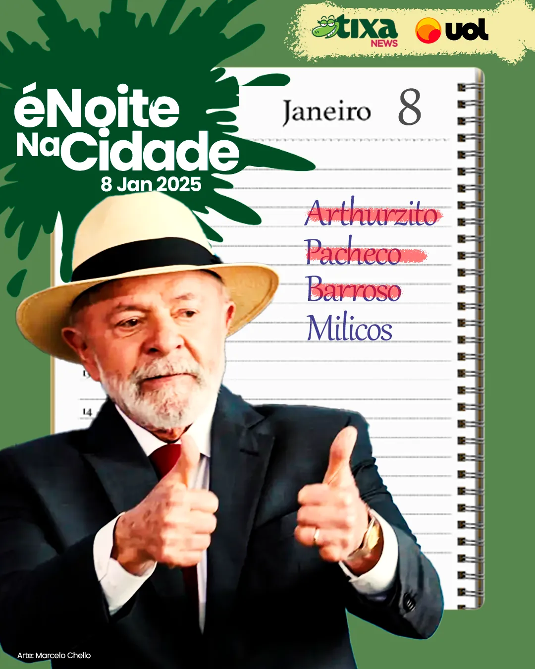 Capa: E eis que os chefes militares apareceram num 8 de janeiro