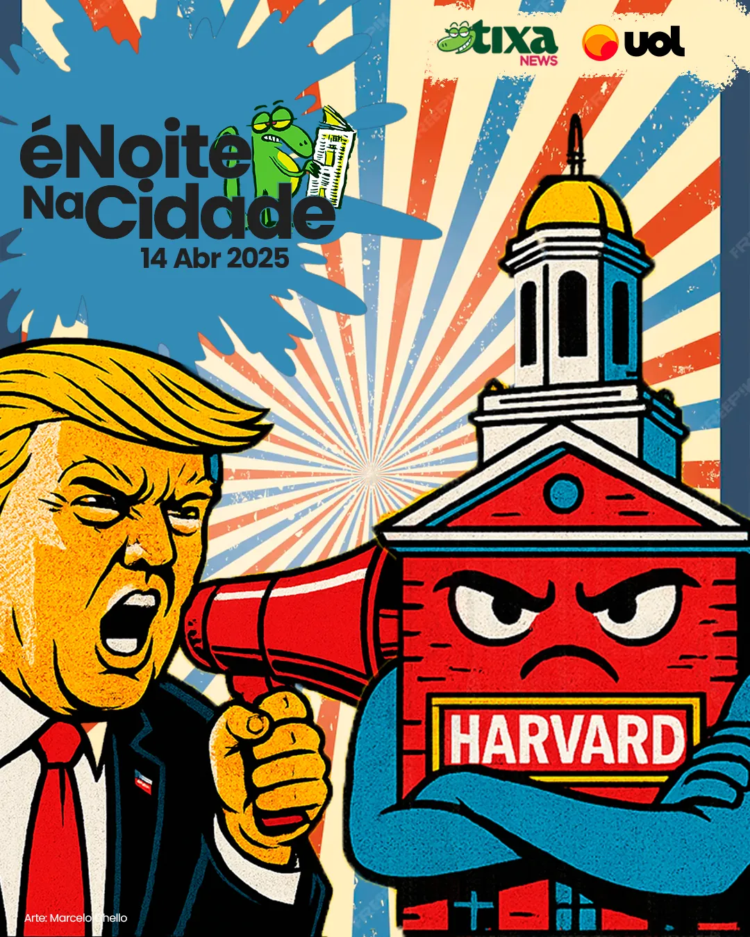 Capa: Harvard revoltou-se e mandou um ‘aqui não, Trump’