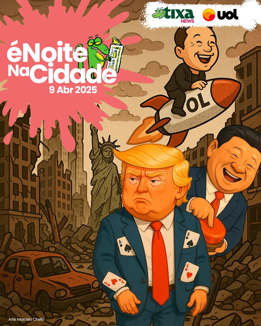 Capa: Trump empenhado na Terceira Guerra Mundial