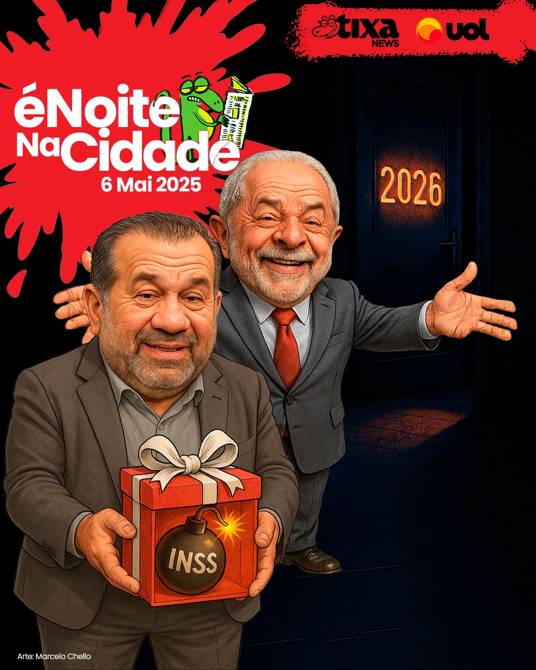 Capa: PDT larga bomba do INSS no colo de Lula e foge