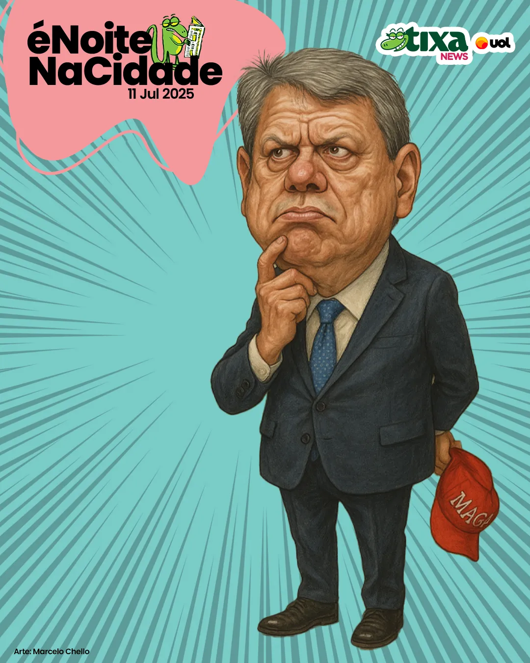 Capa: Tarcísio perdidinho da Silva no rolê do Trump