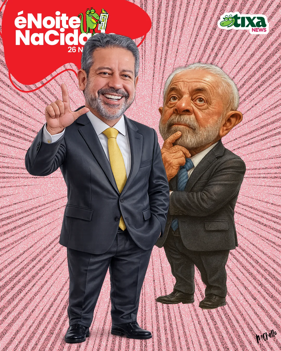 Capa: Arthurzito faz o L de Lul... digo, de Lira