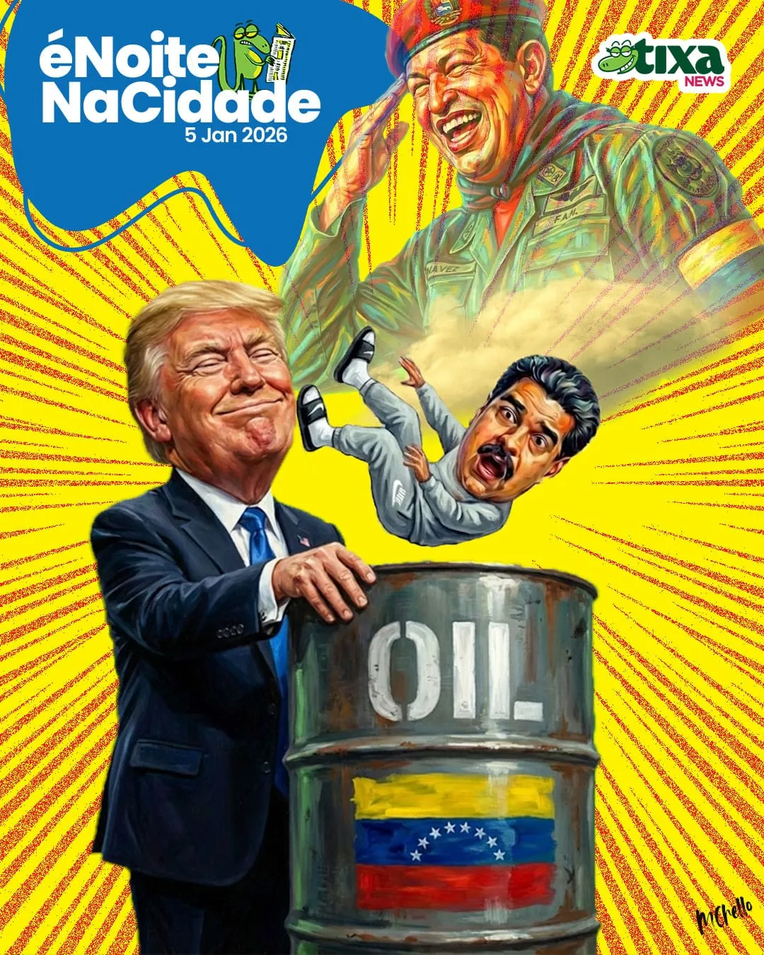Capa: Adiós, Maduro. Trump está com Chávez até 2031