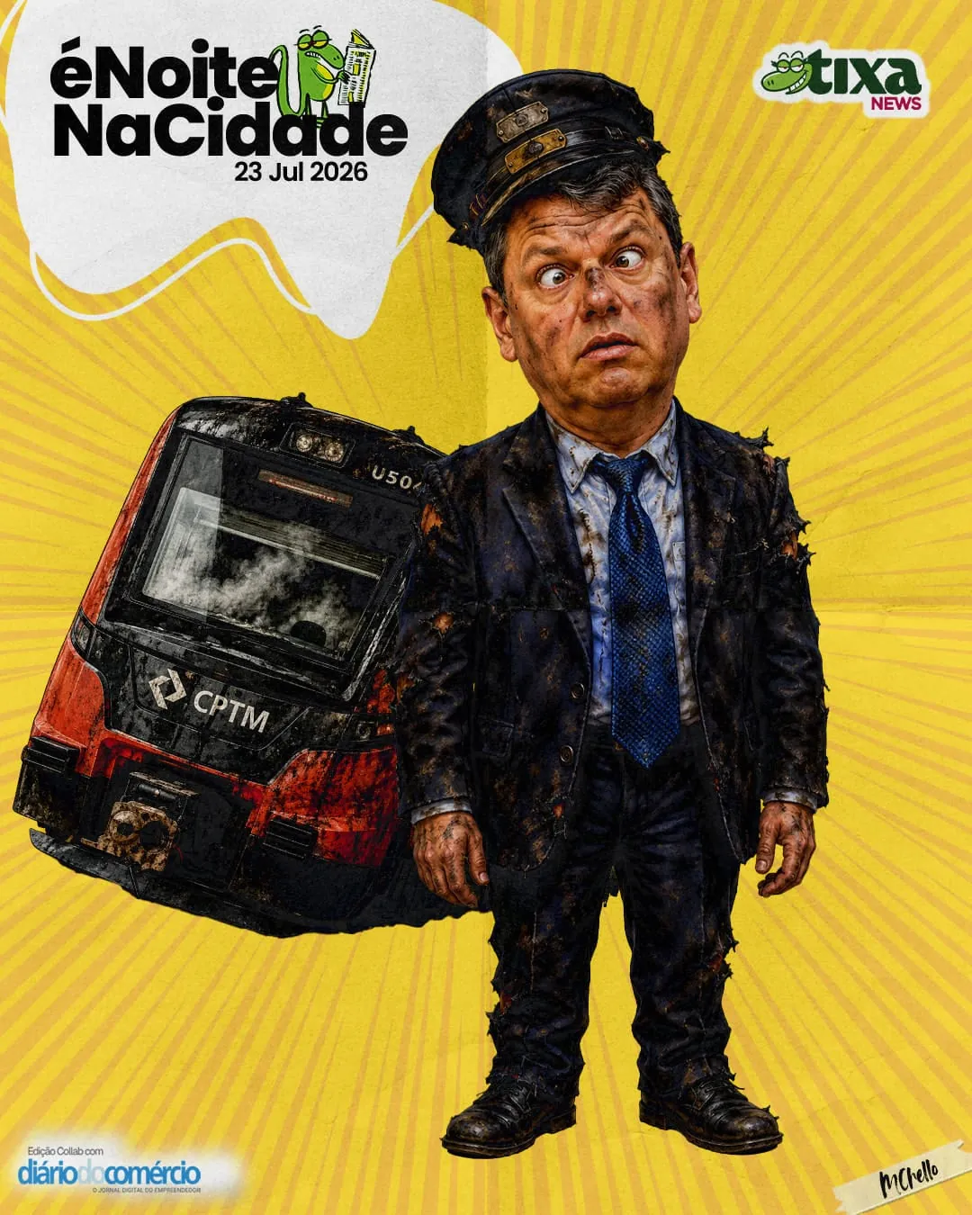 Capa: Pegou fogo no trem do Tarcísio