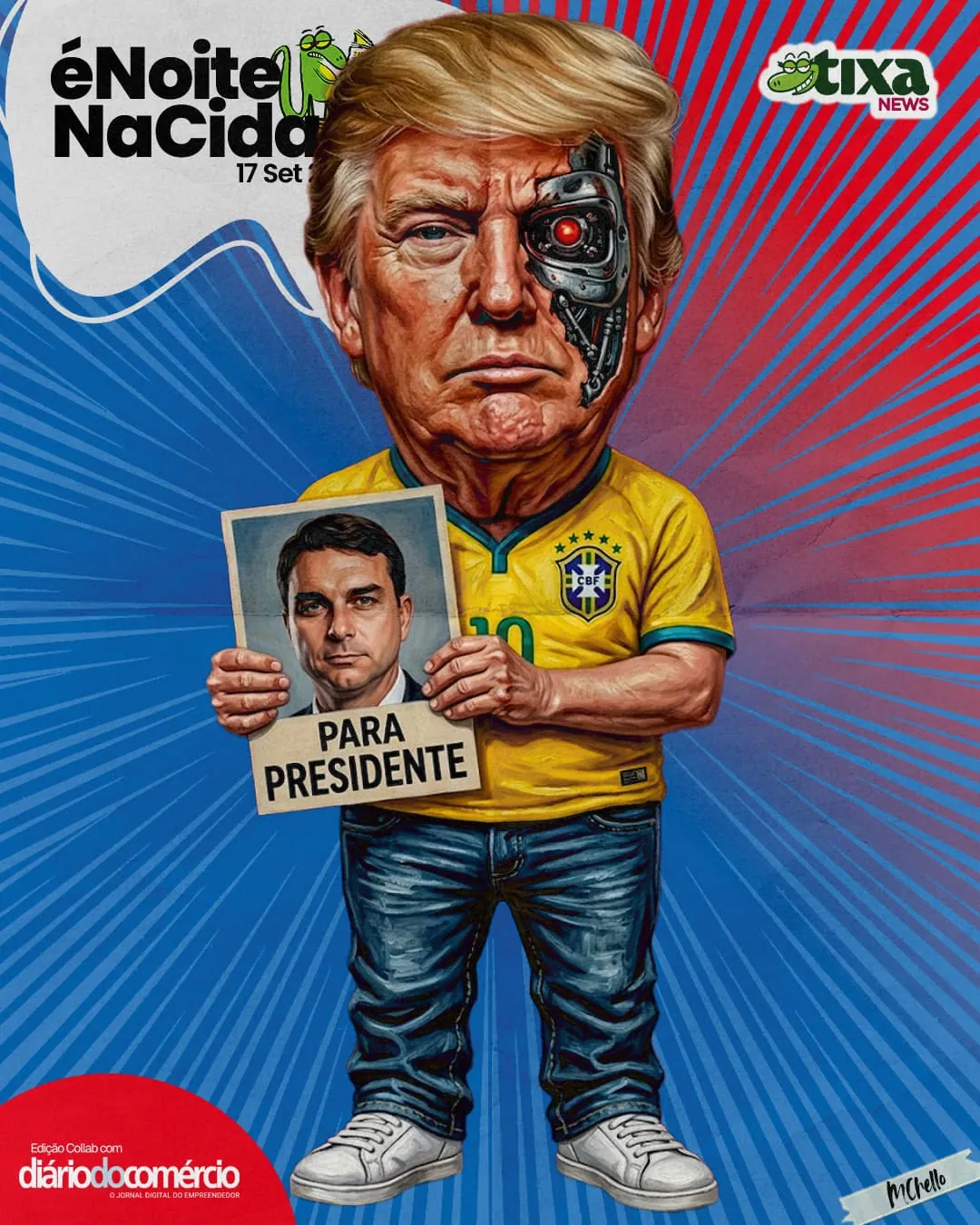Capa: Trump, aqui